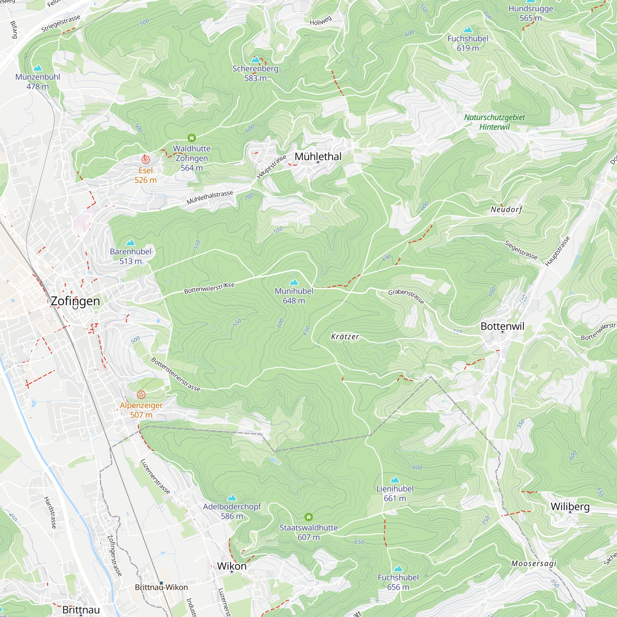 Munihubelhütte map