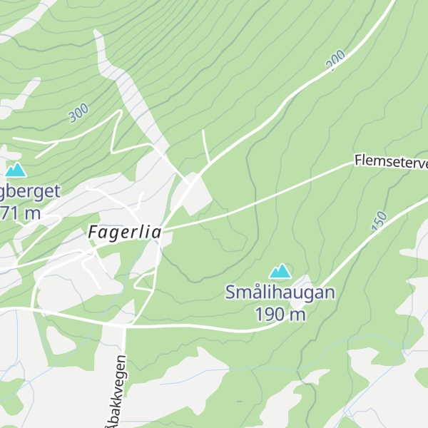 Map of Mjøkhaugen