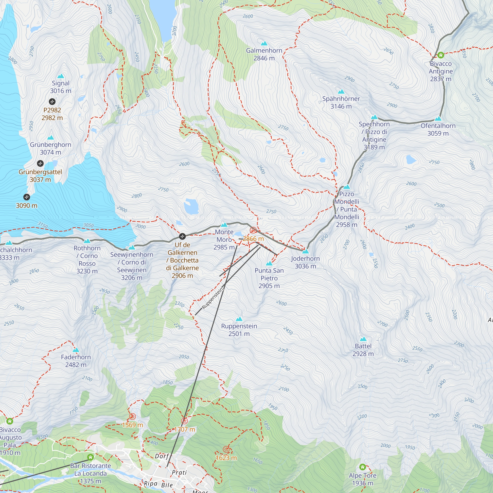 Rifugio Gaspare Oberto e Paolo Maroli map