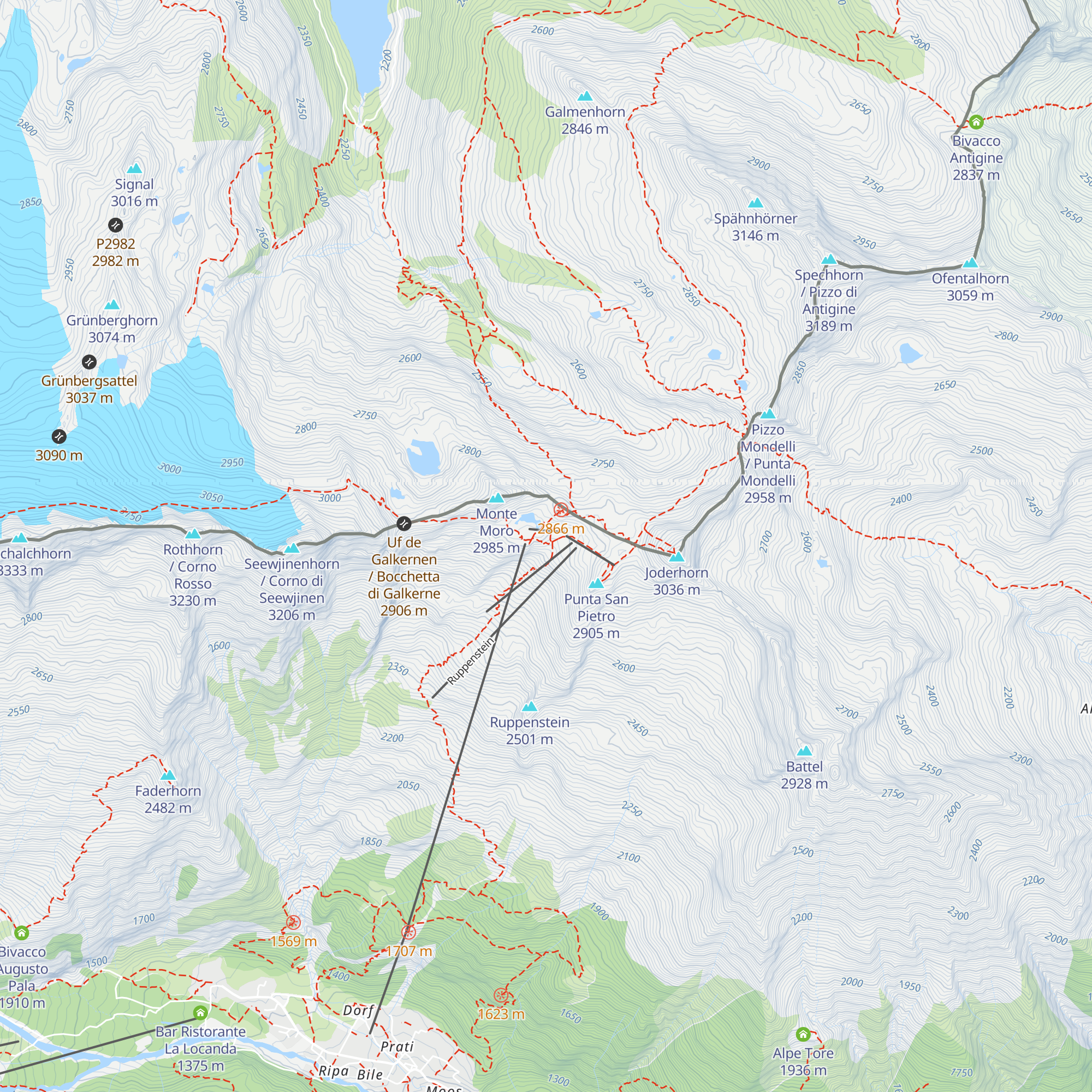 Rifugio Gaspare Oberto e Paolo Maroli map