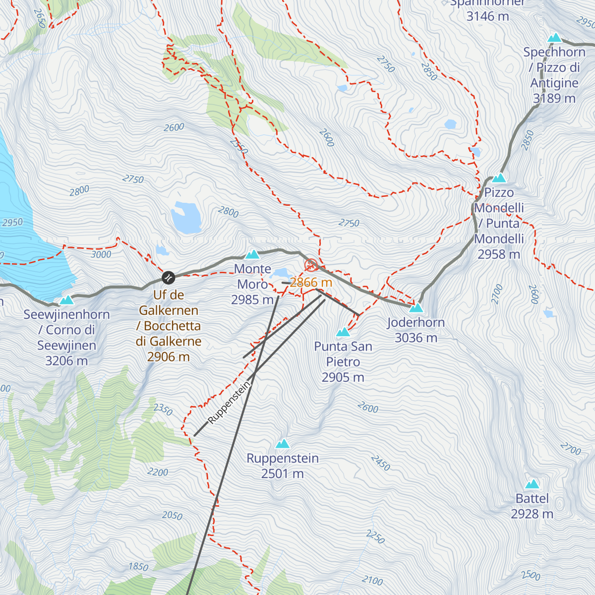 Rifugio Gaspare Oberto - Paolo Maroli map