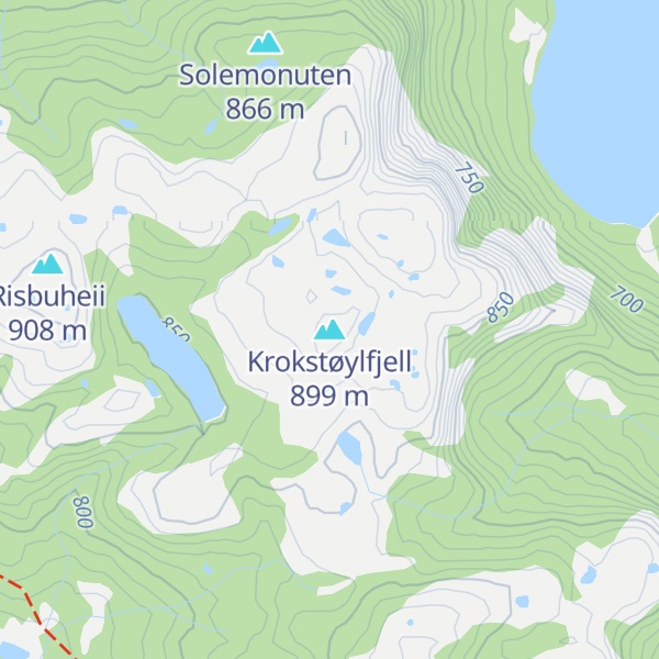 Map of Krokstøylfjell
