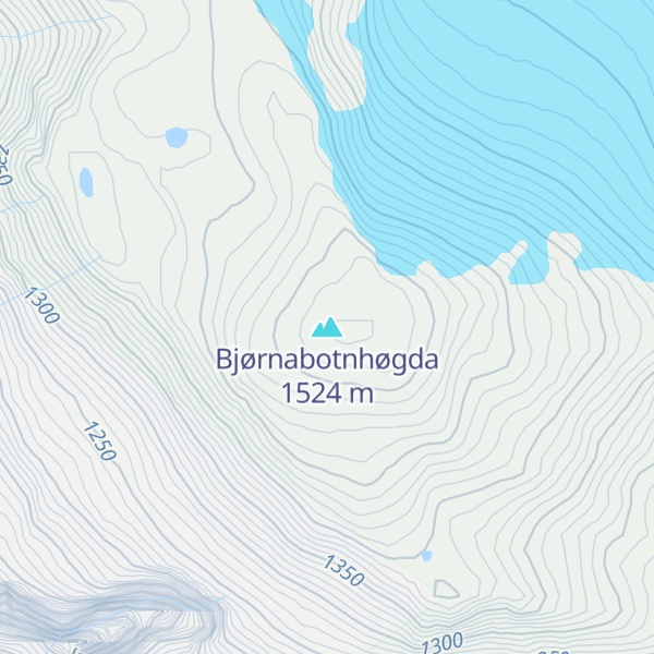 Map of Bjørnabotnhøgda