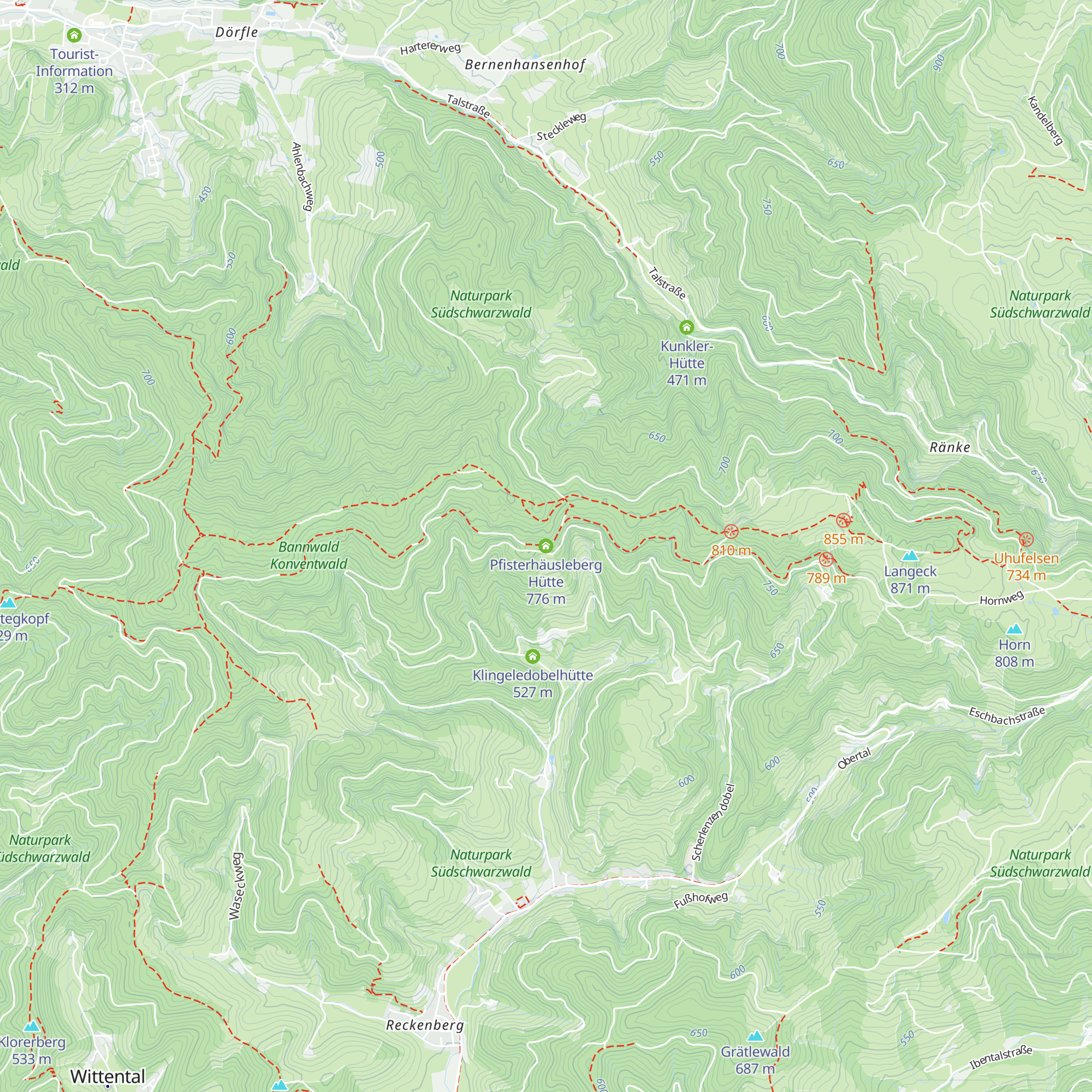 Pfisterhäusleberg Hütte map
