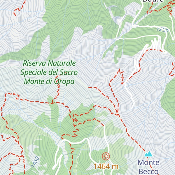 Map of Cima Tressone