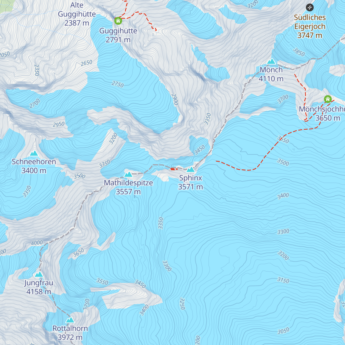 Top of Europe map