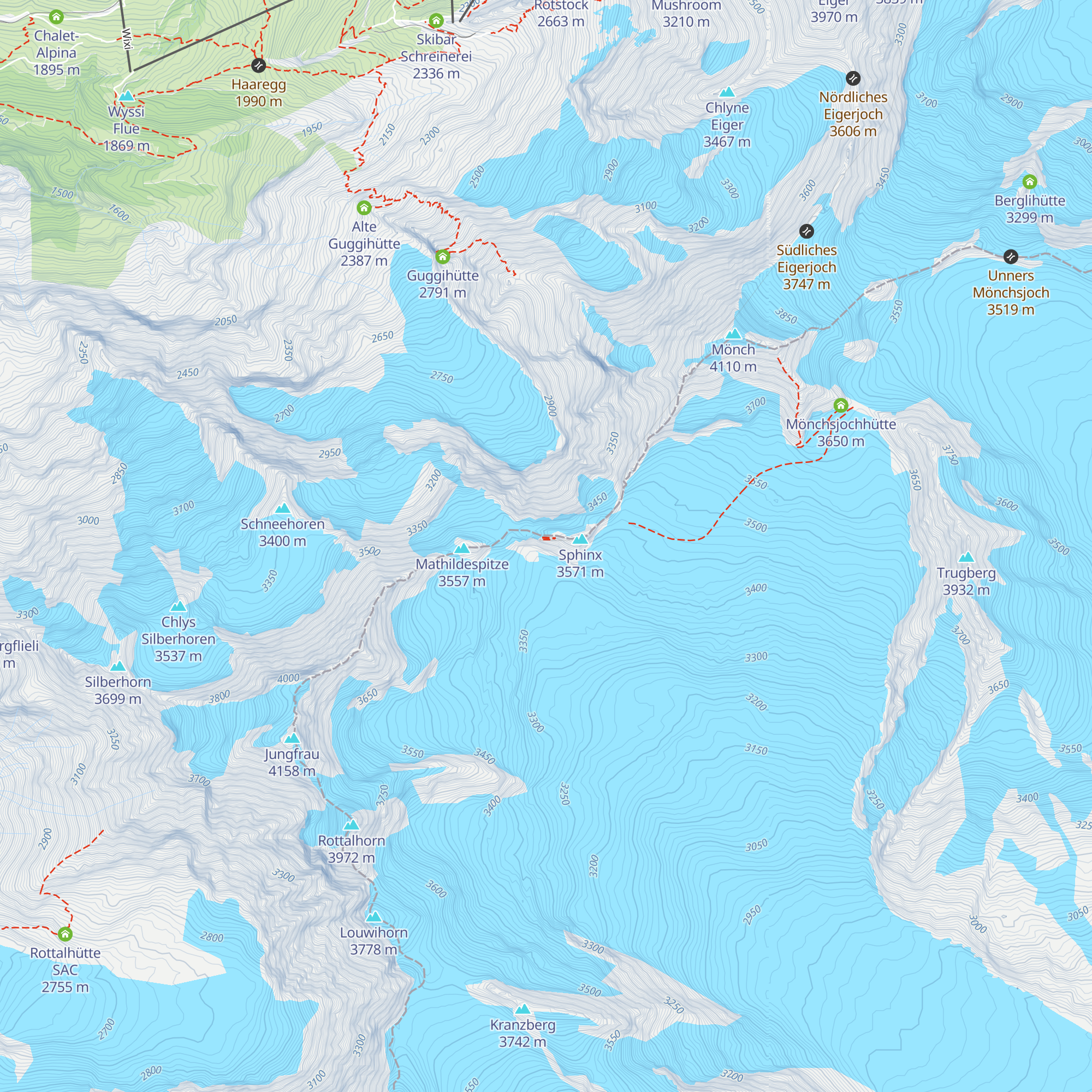 Restaurant Aletsch - Jungfraujoch map