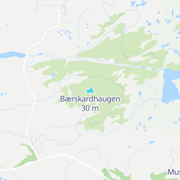 Map of Bærskardhaugen