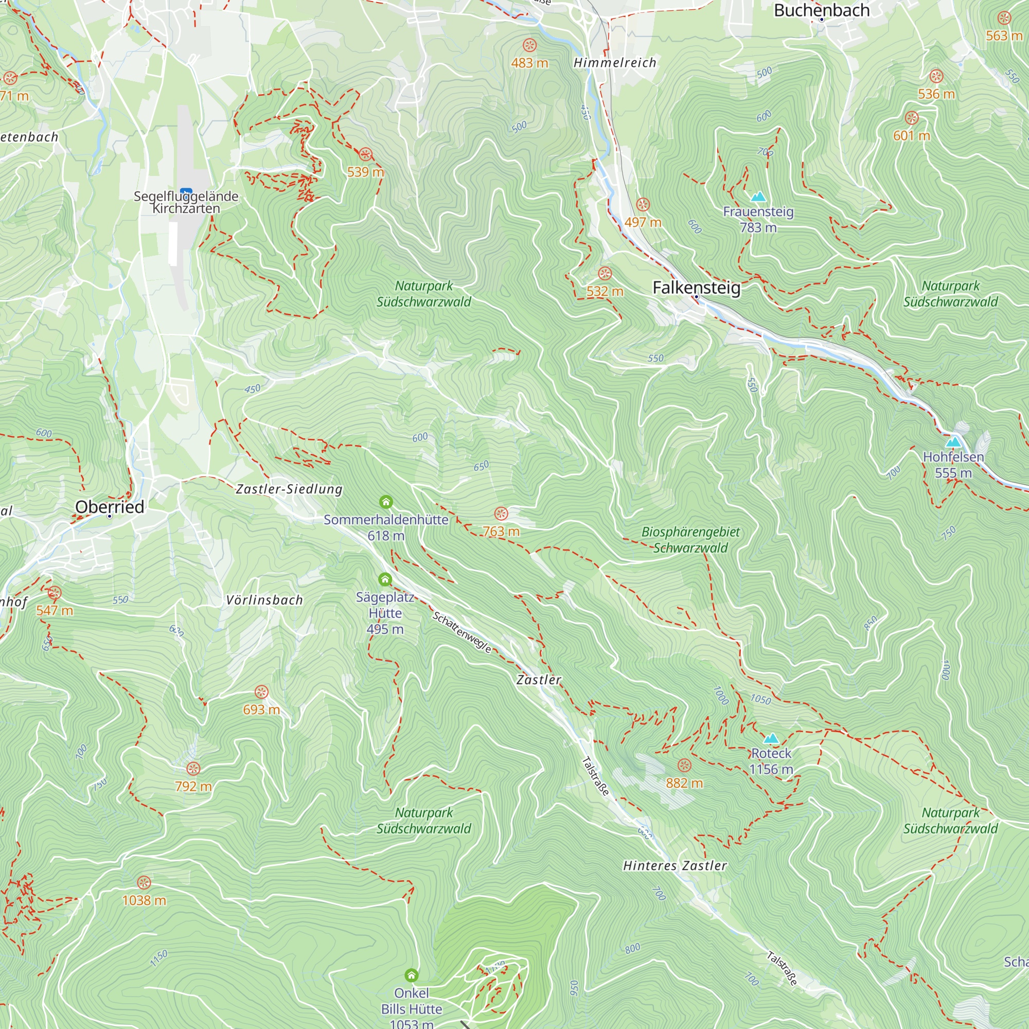 Weilersbacher Hütte map