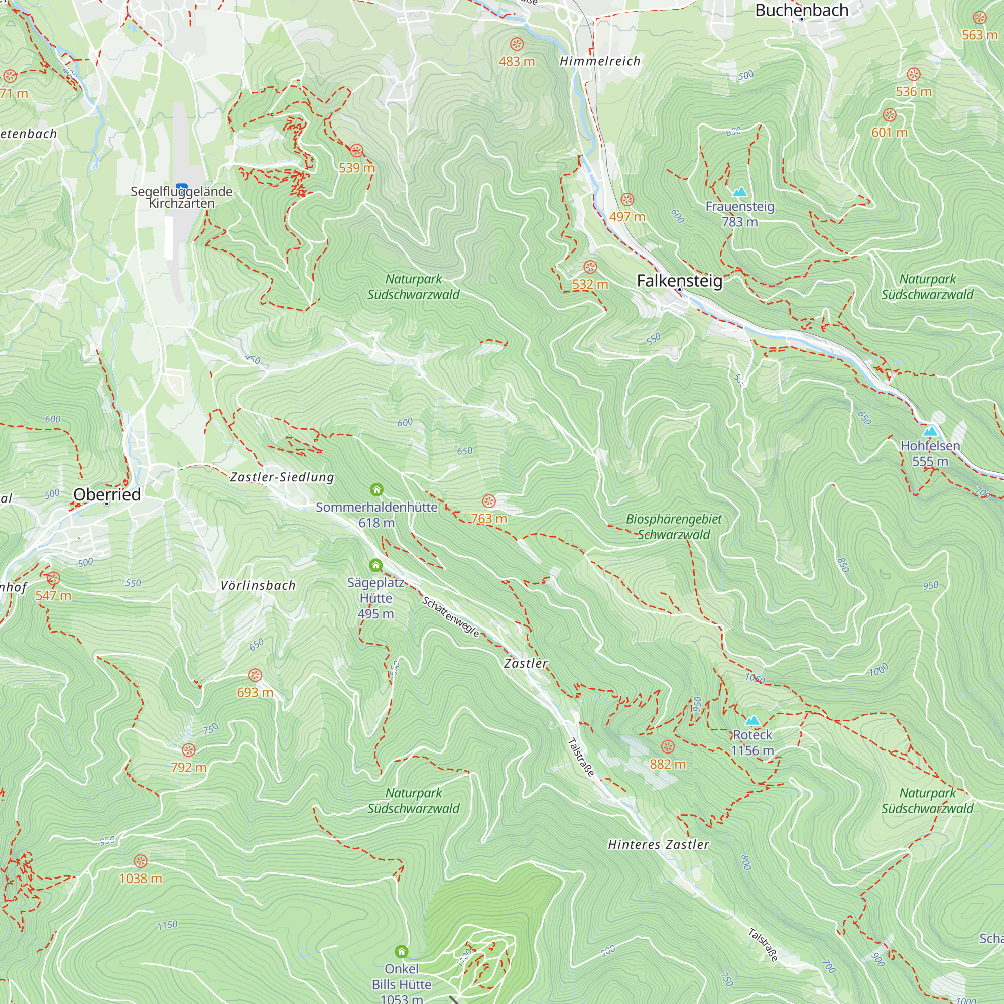 Weilersbacher Hütte map