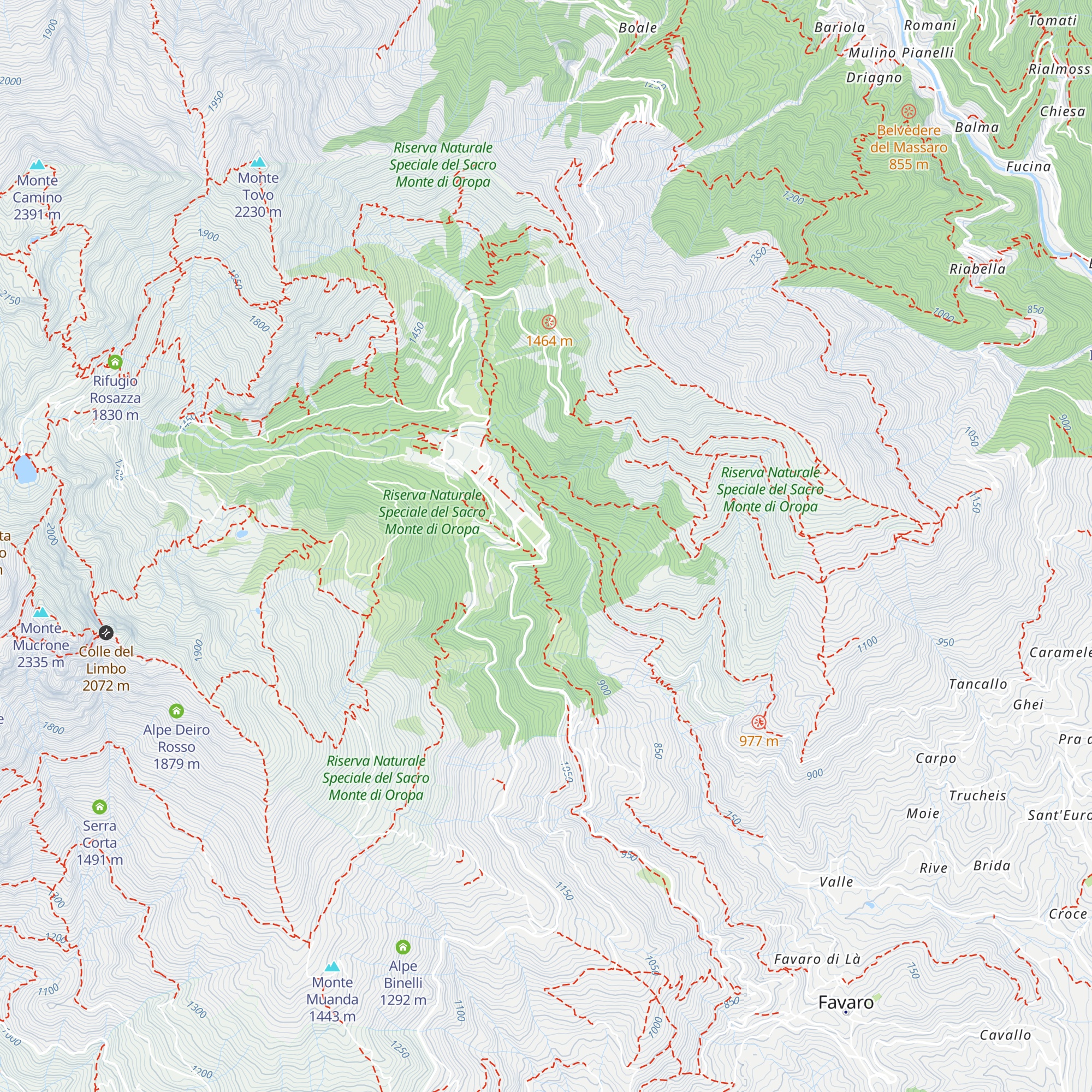 Depuratore di Oropa map