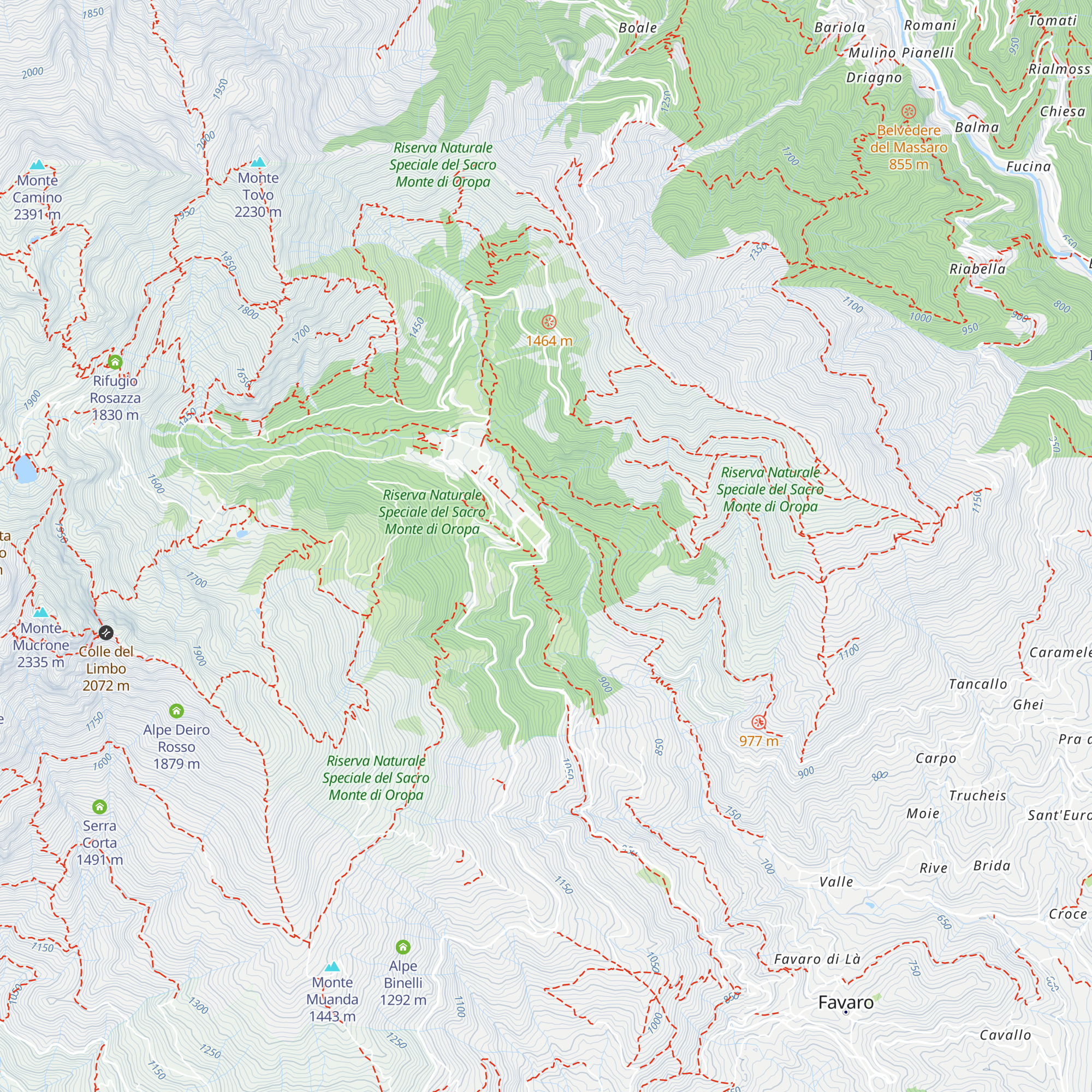 Depuratore di Oropa map