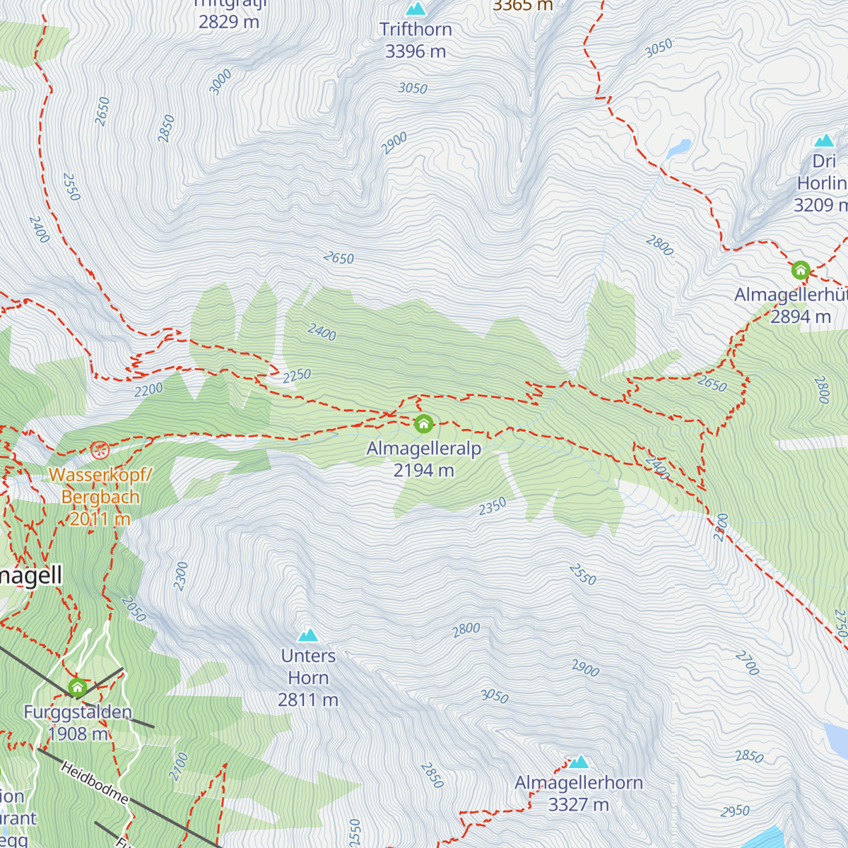 Almagelleralp map