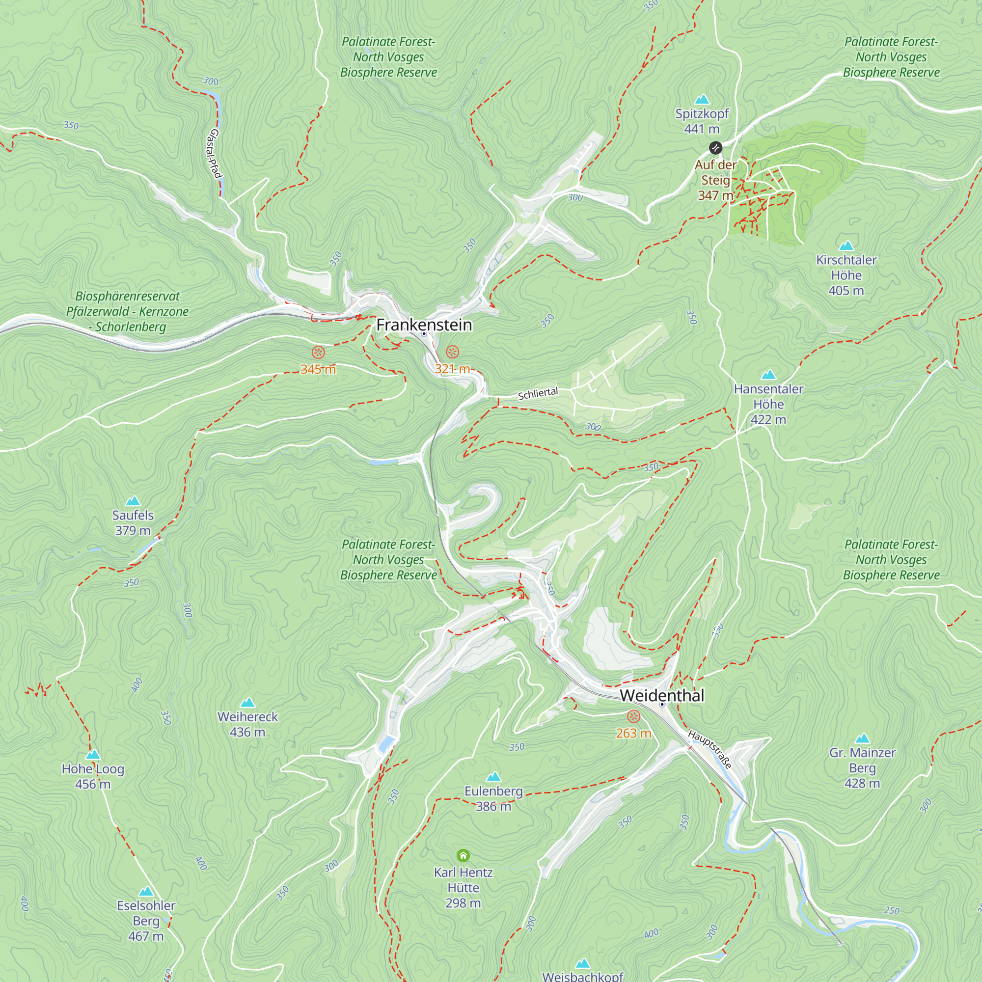 Zur Wettermannshütte map