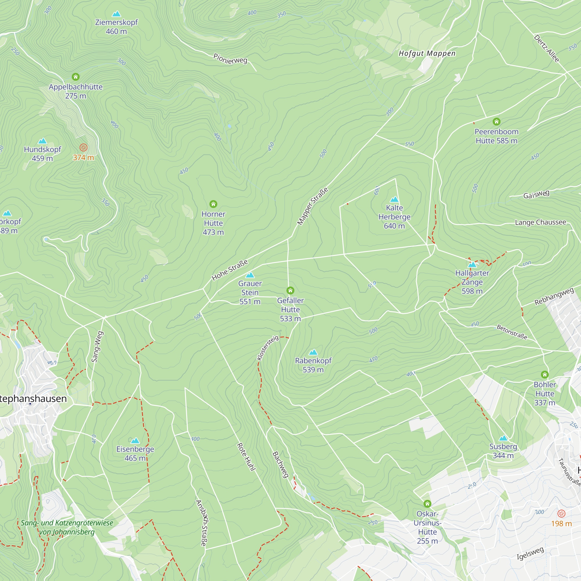 Gefäller Hütte map