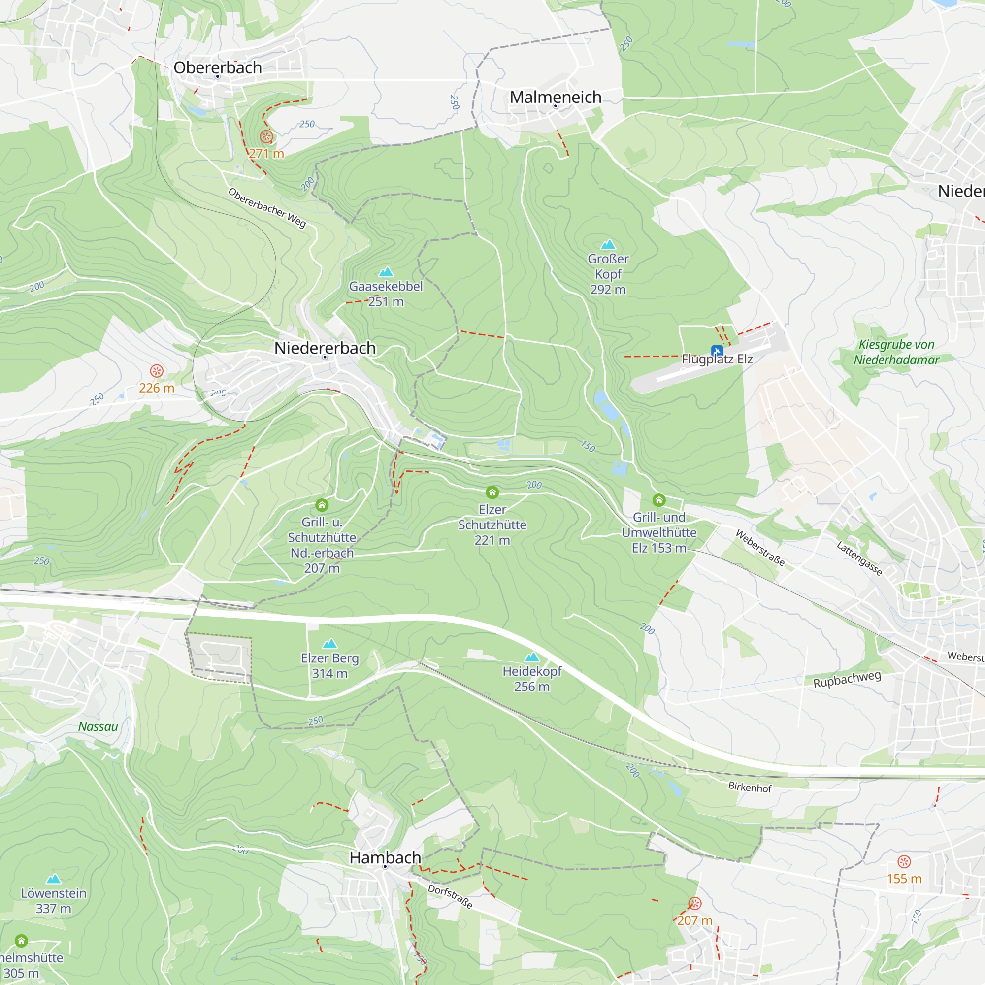 Elzer Schutzhütte map