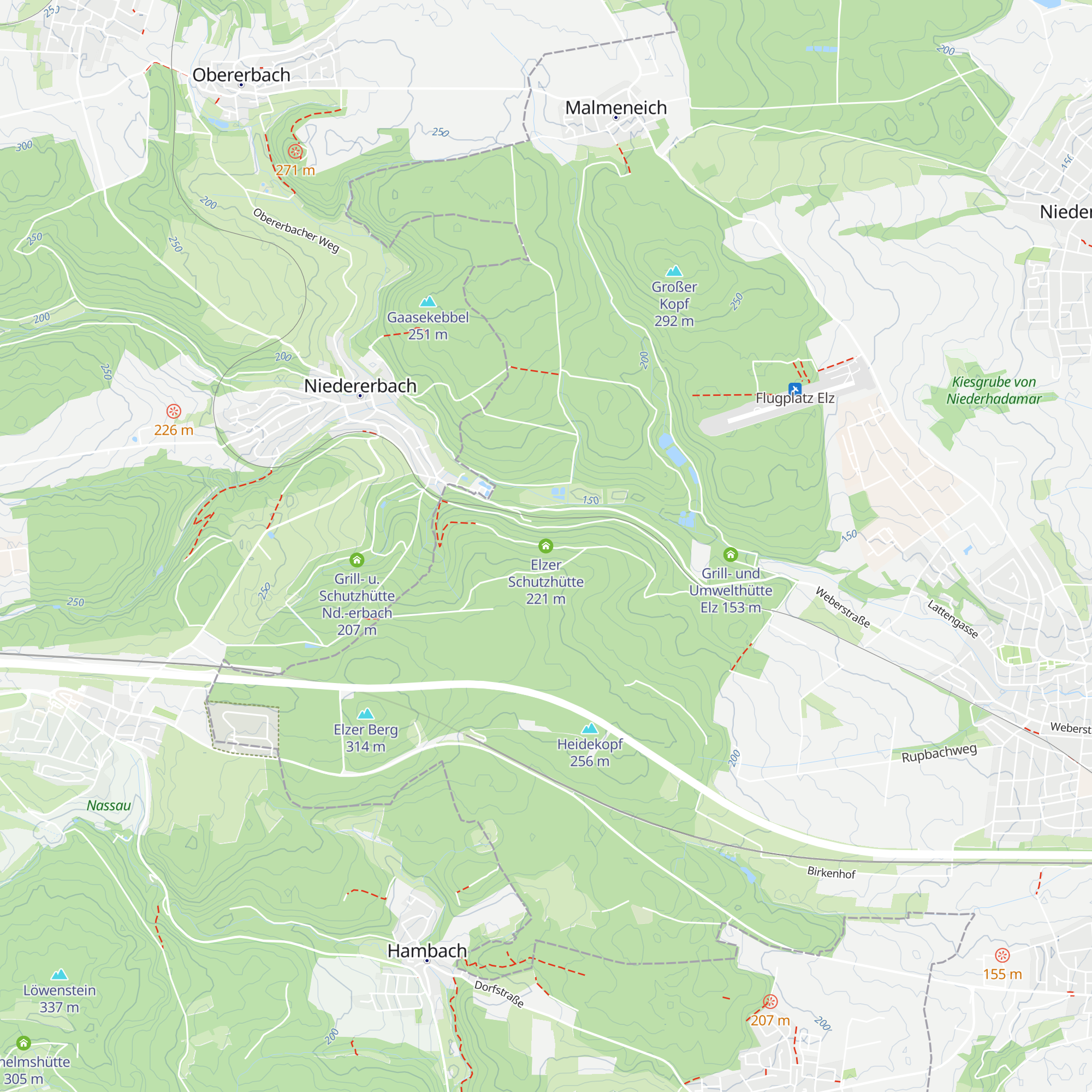 Elzer Schutzhütte map