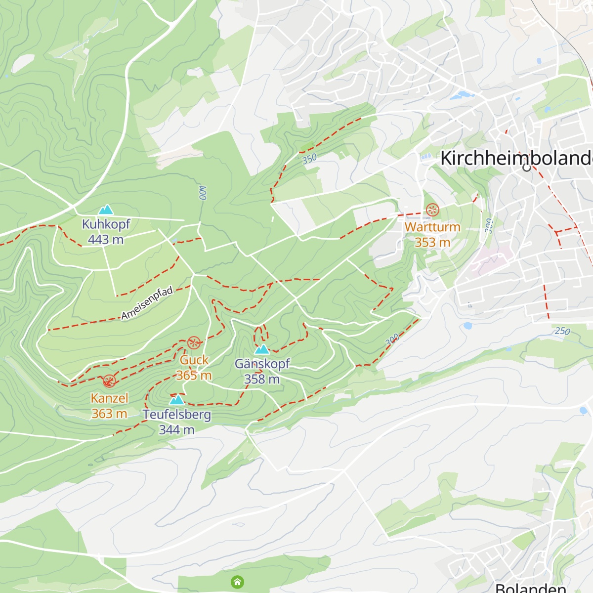 Schreiber-Hütte map