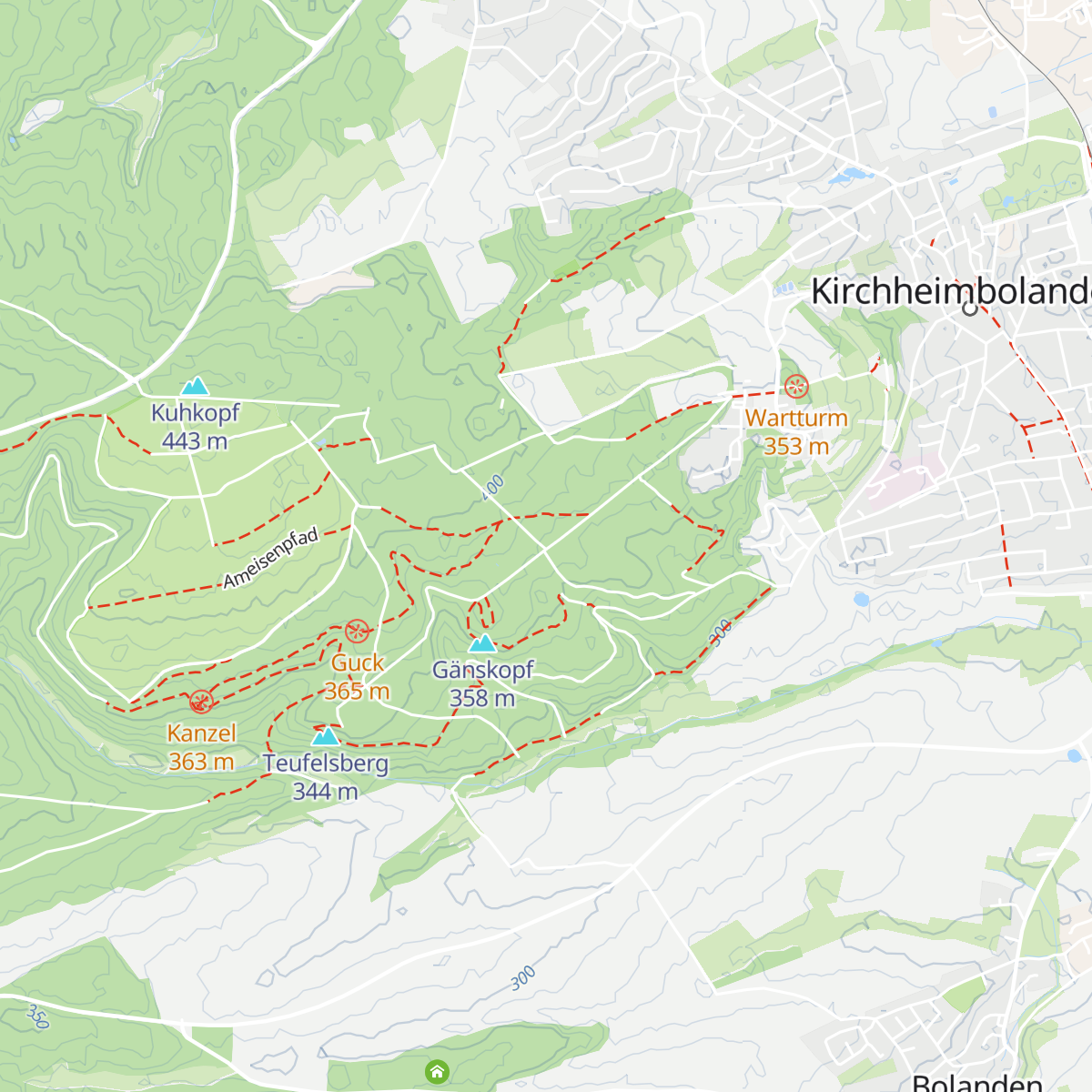 Schreiber-Hütte map