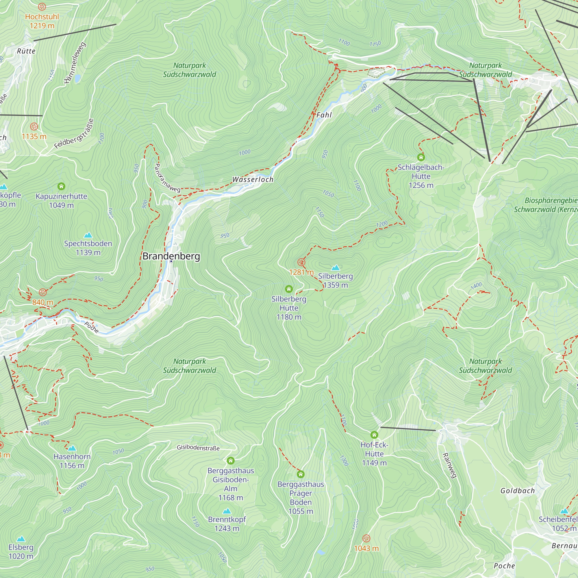 Silberberg Hütte map