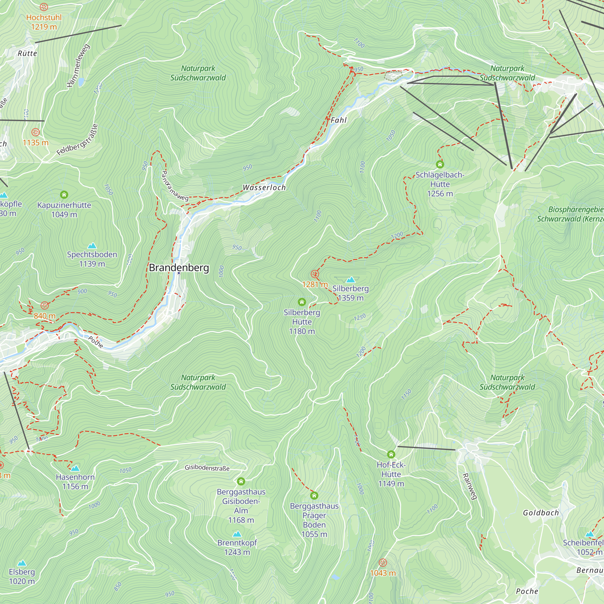 Silberberg Hütte map