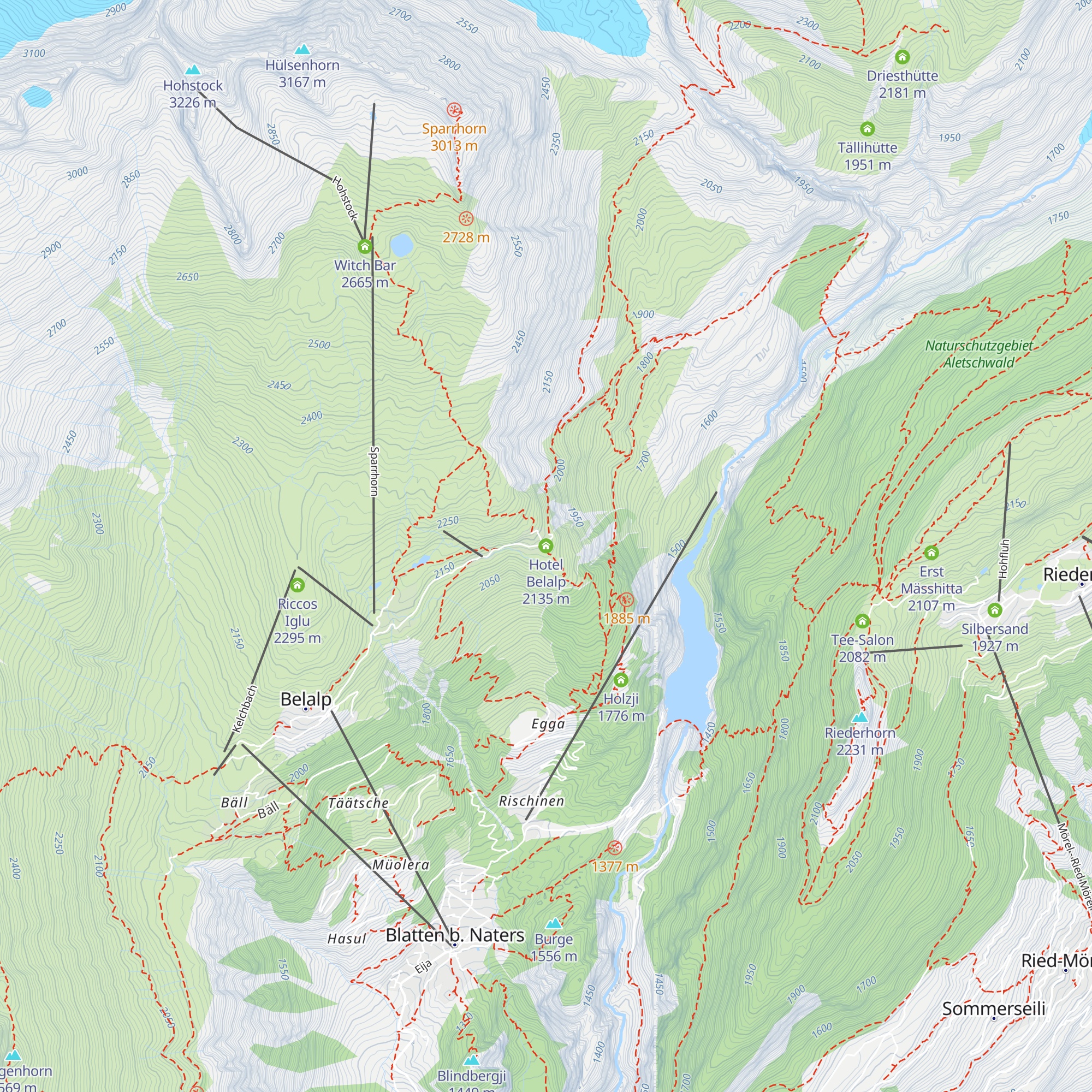 Hotel Belalp map