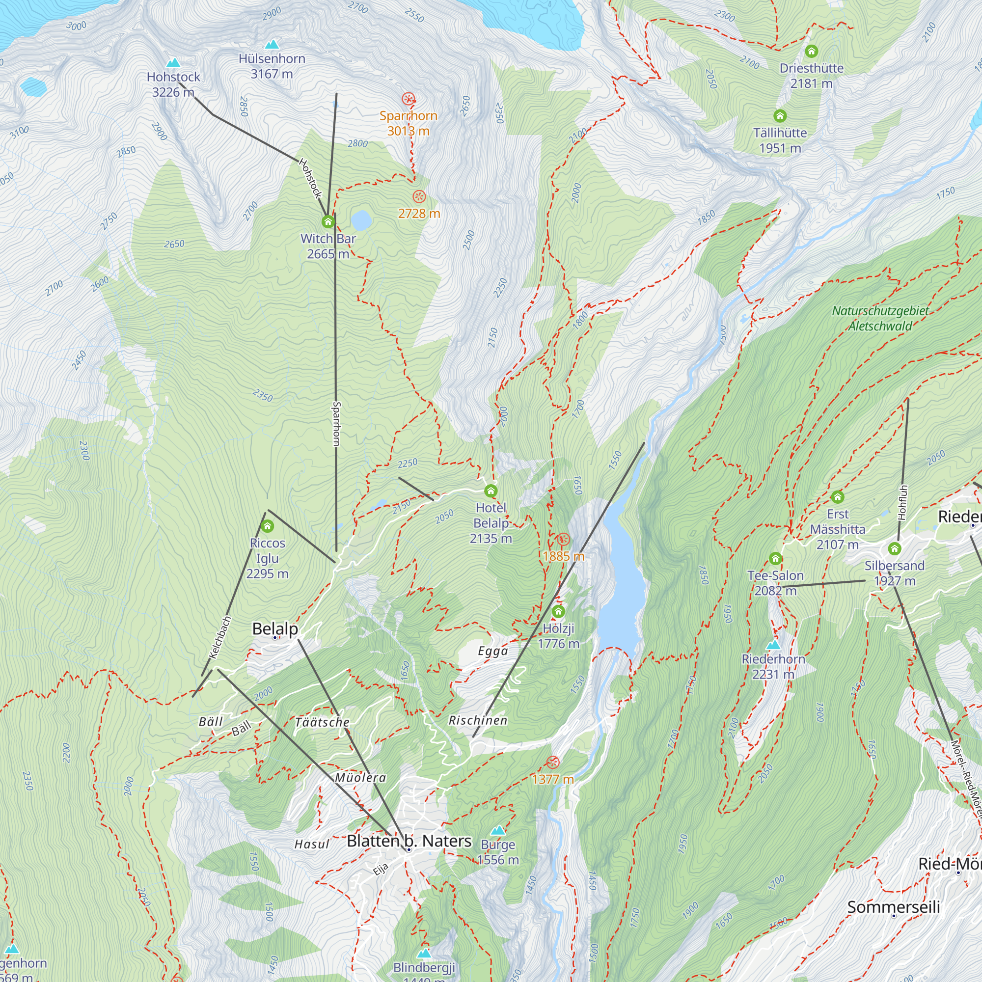 Hotel Belalp map