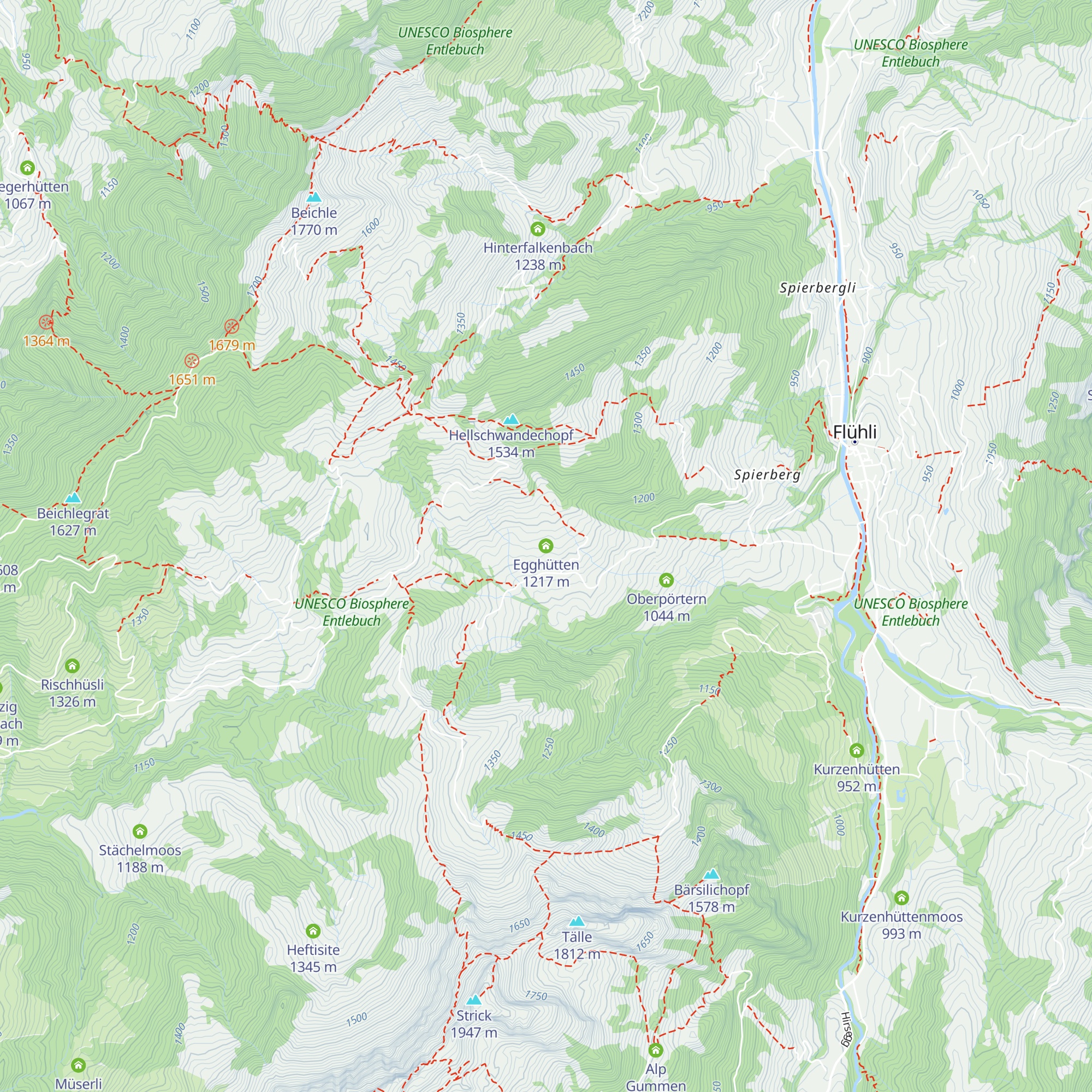 Egghütten map