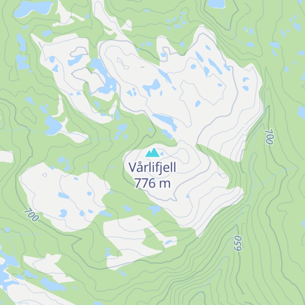 Map of Vårlifjell