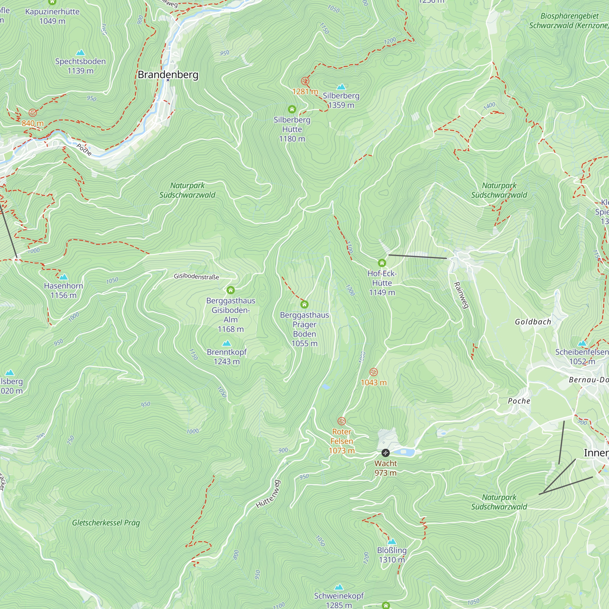 Berggasthaus Präger Böden map
