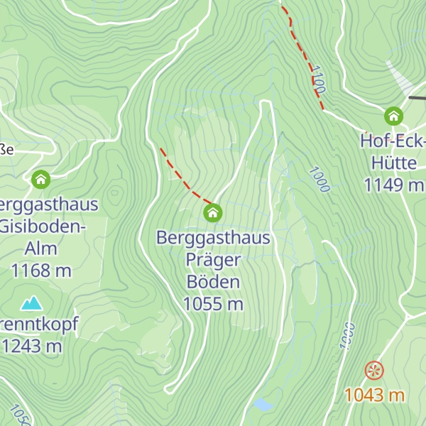 Map of Berggasthaus Präger Böden