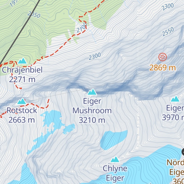 Map of Eiger Mushroom