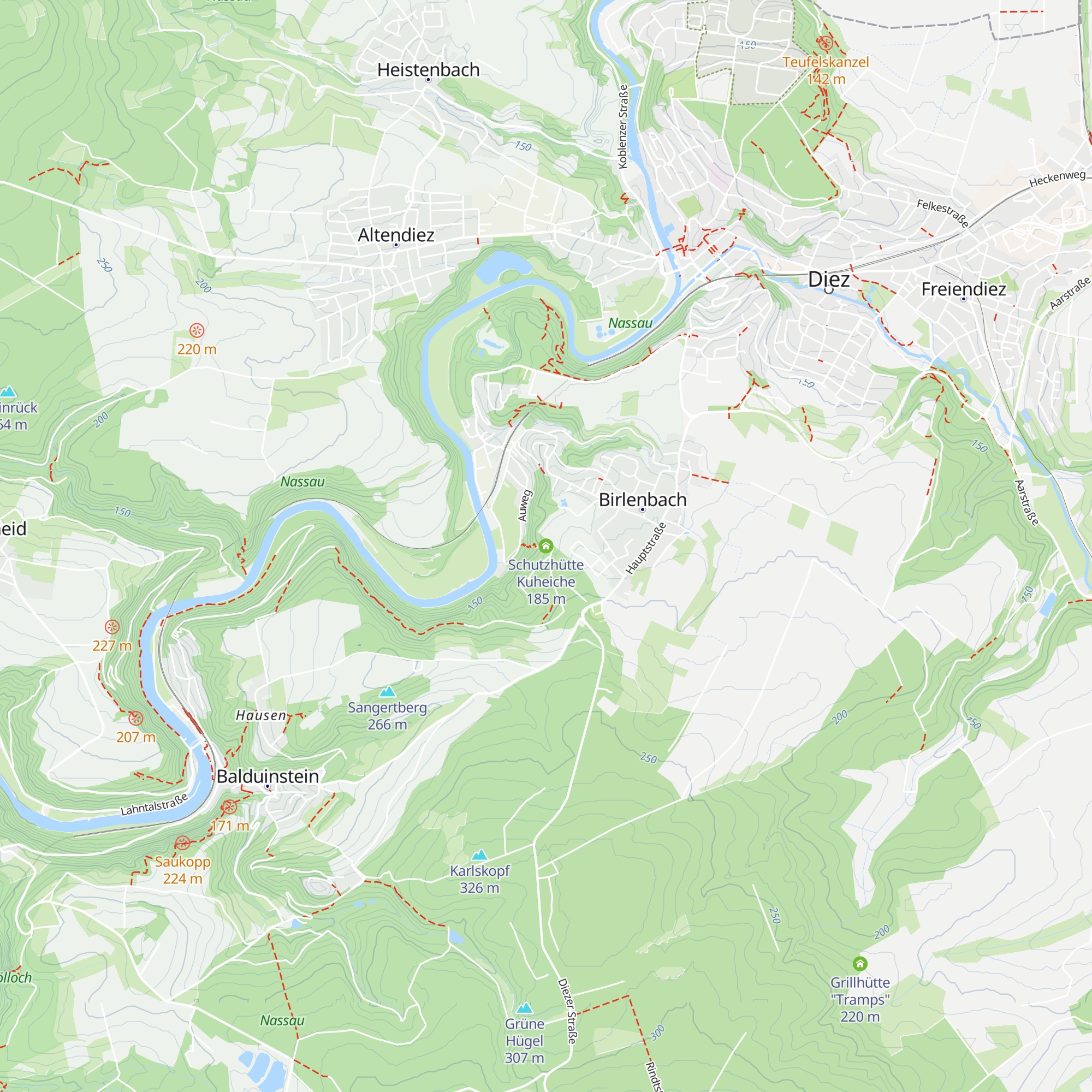 Schutzhütte Kuheiche map