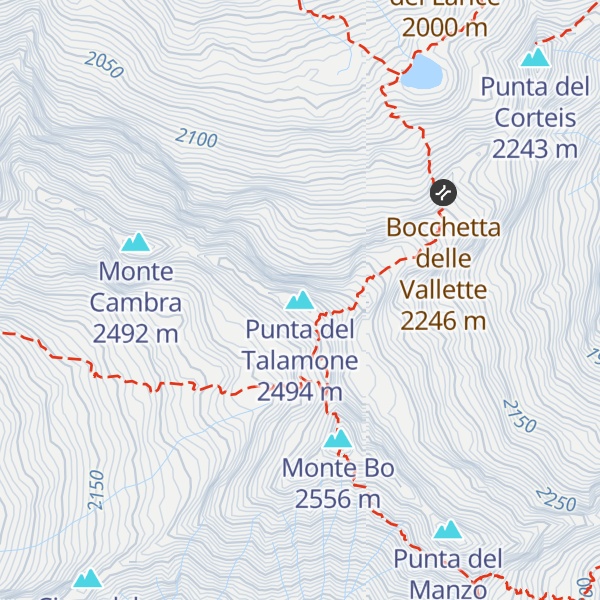 Map of Punta del Talamone
