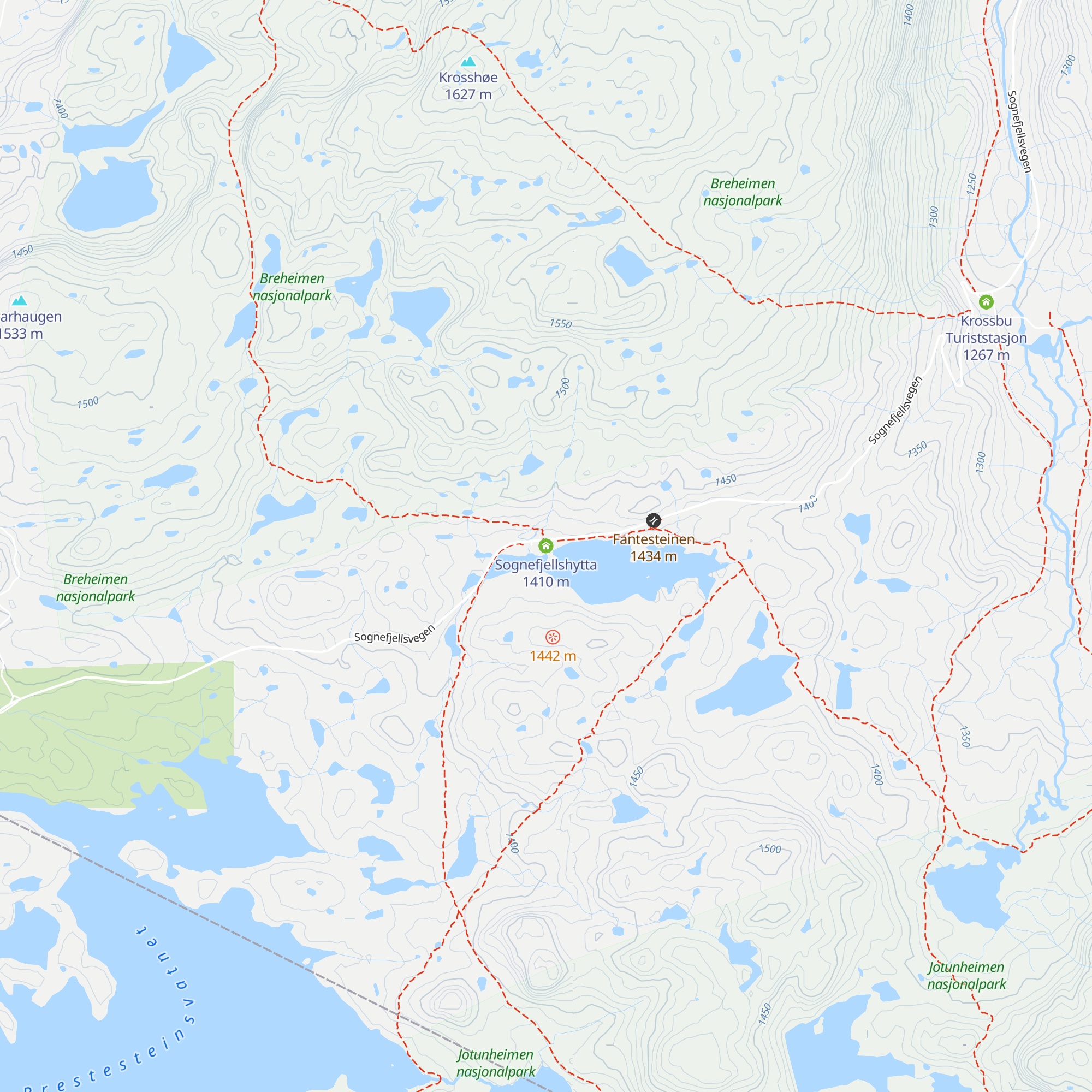 Sognefjellshytta map