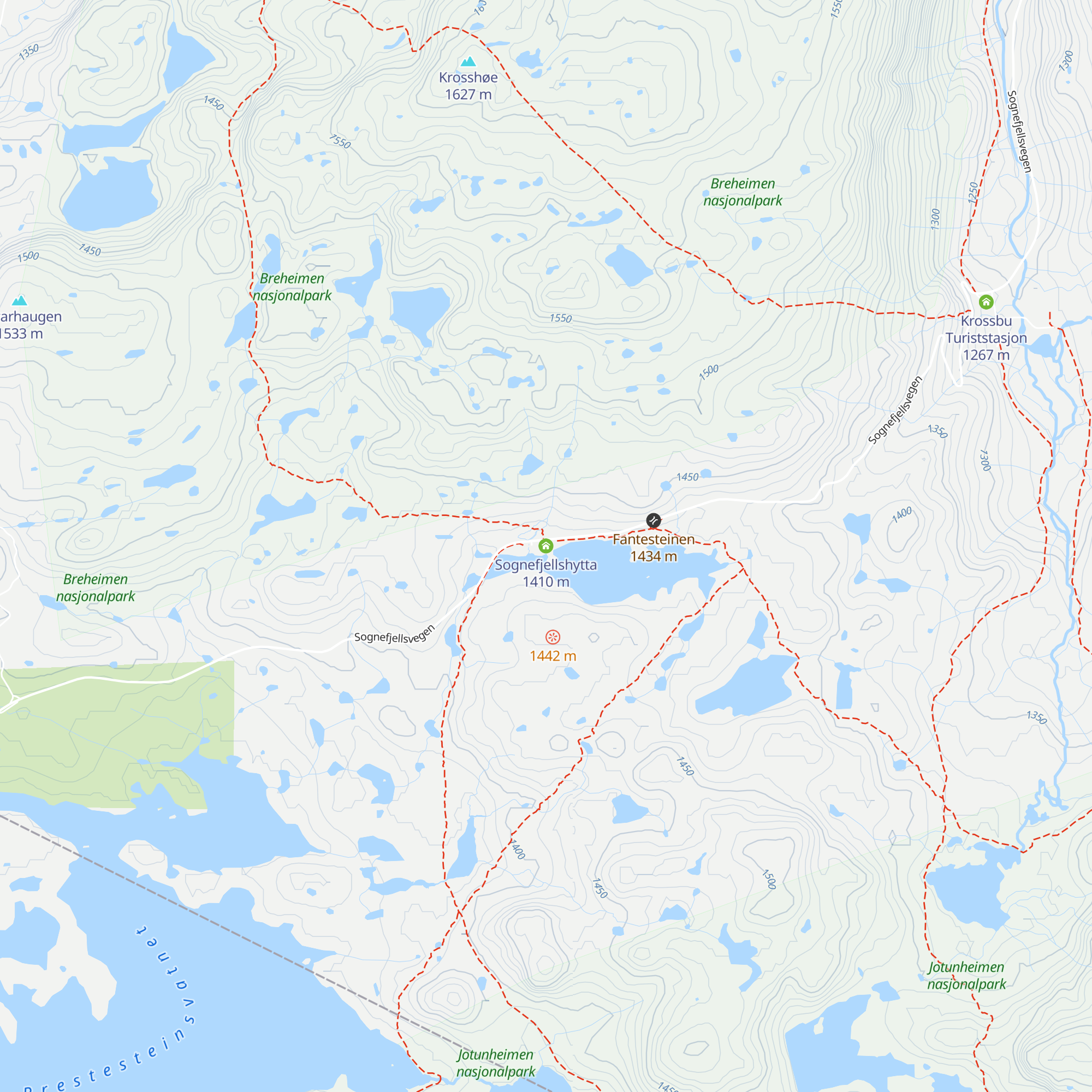 Sognefjellshytta map