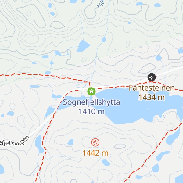 Map of Sognefjellshytta