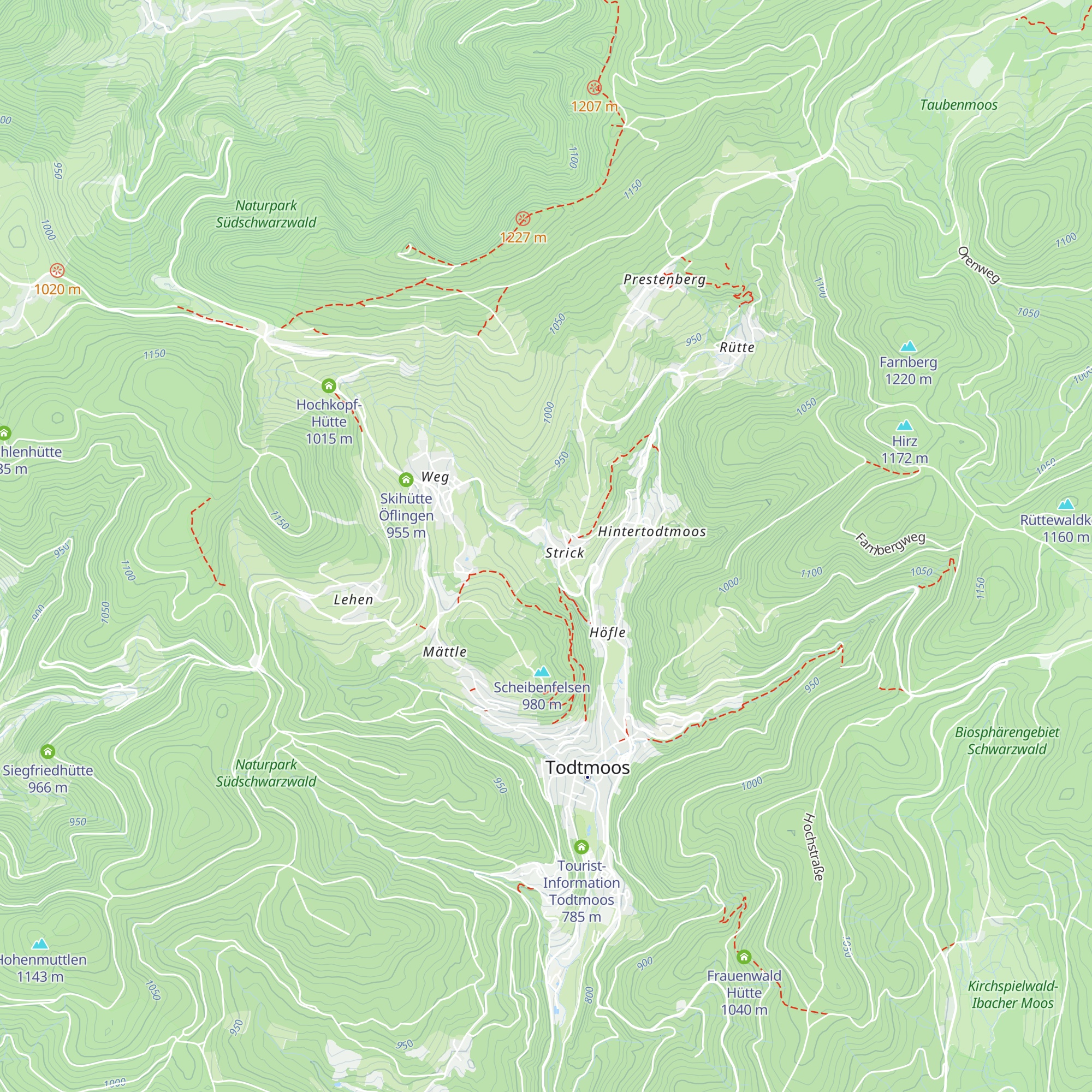 Kirchberg-Hütte map