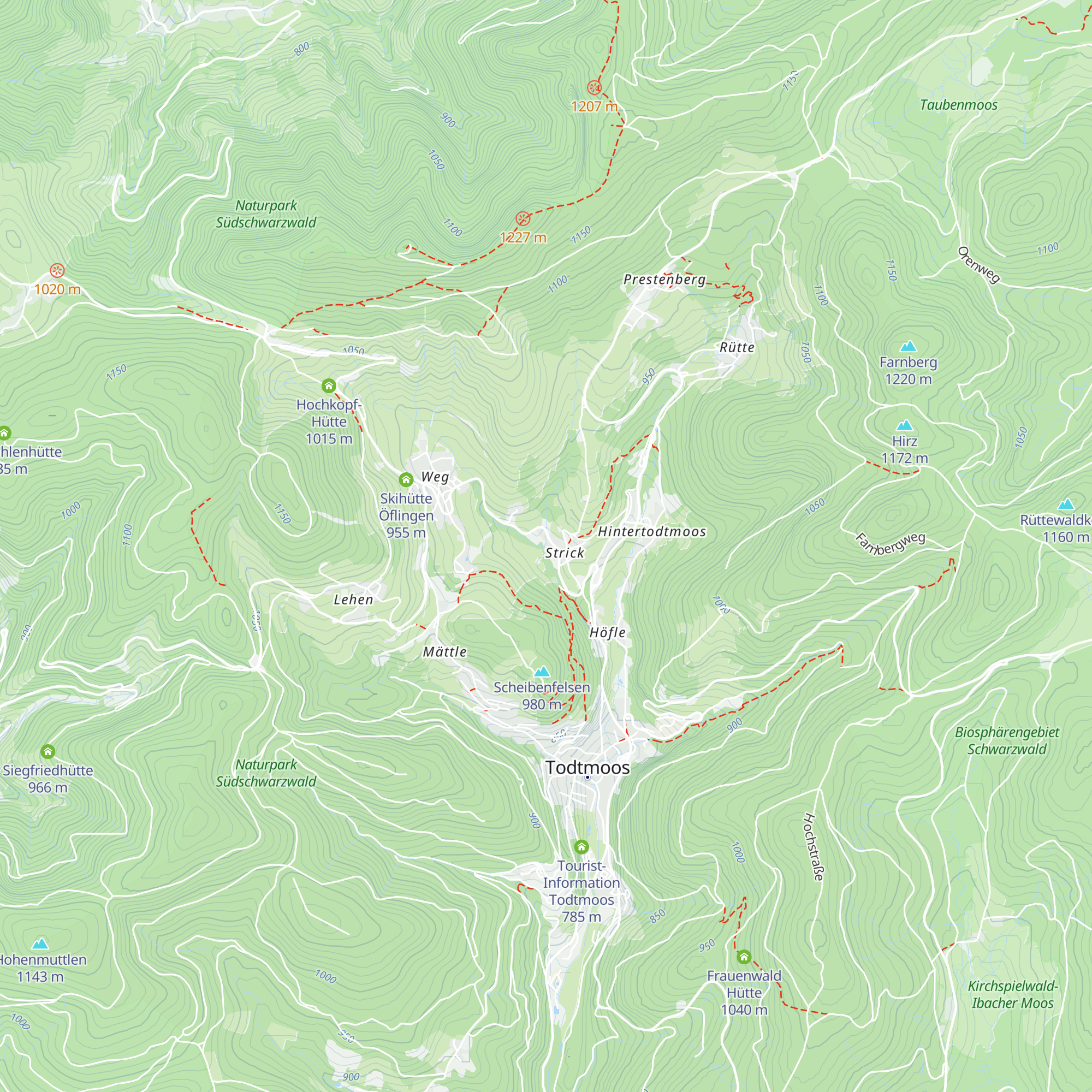Kirchberg-Hütte map