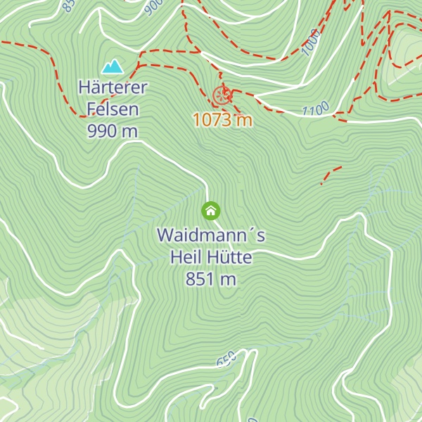 Map of Waidmann´s Heil Hütte