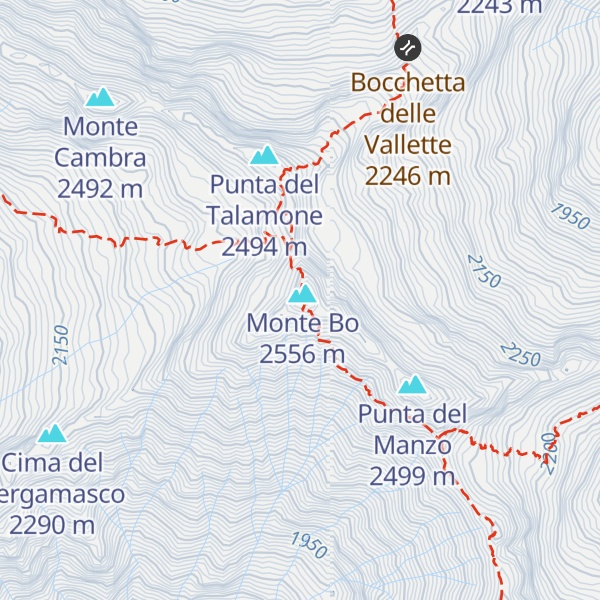 Map of Bivacco Padre Mauro Antoniotti