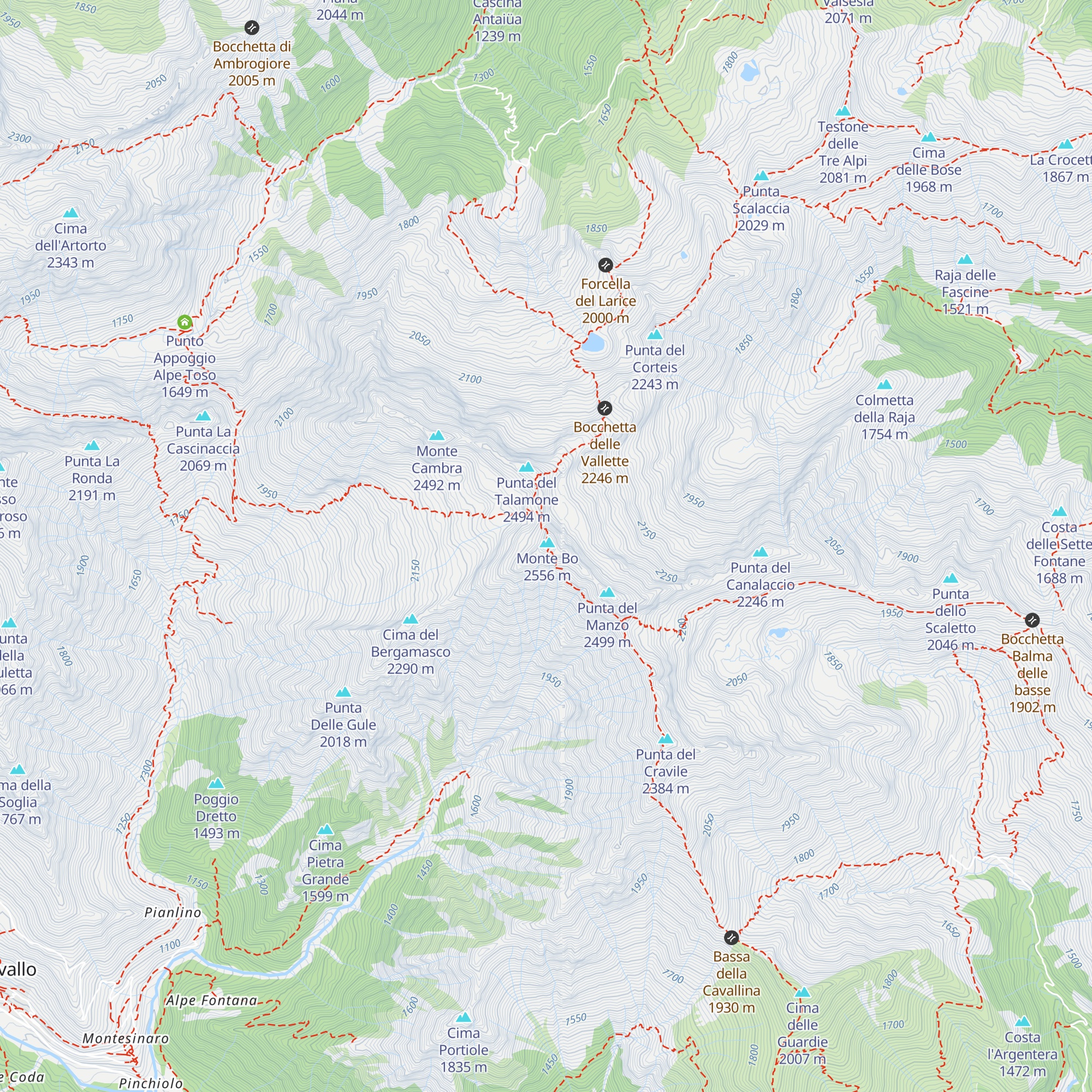 Bivacco Padre Mauro Antoniotti map