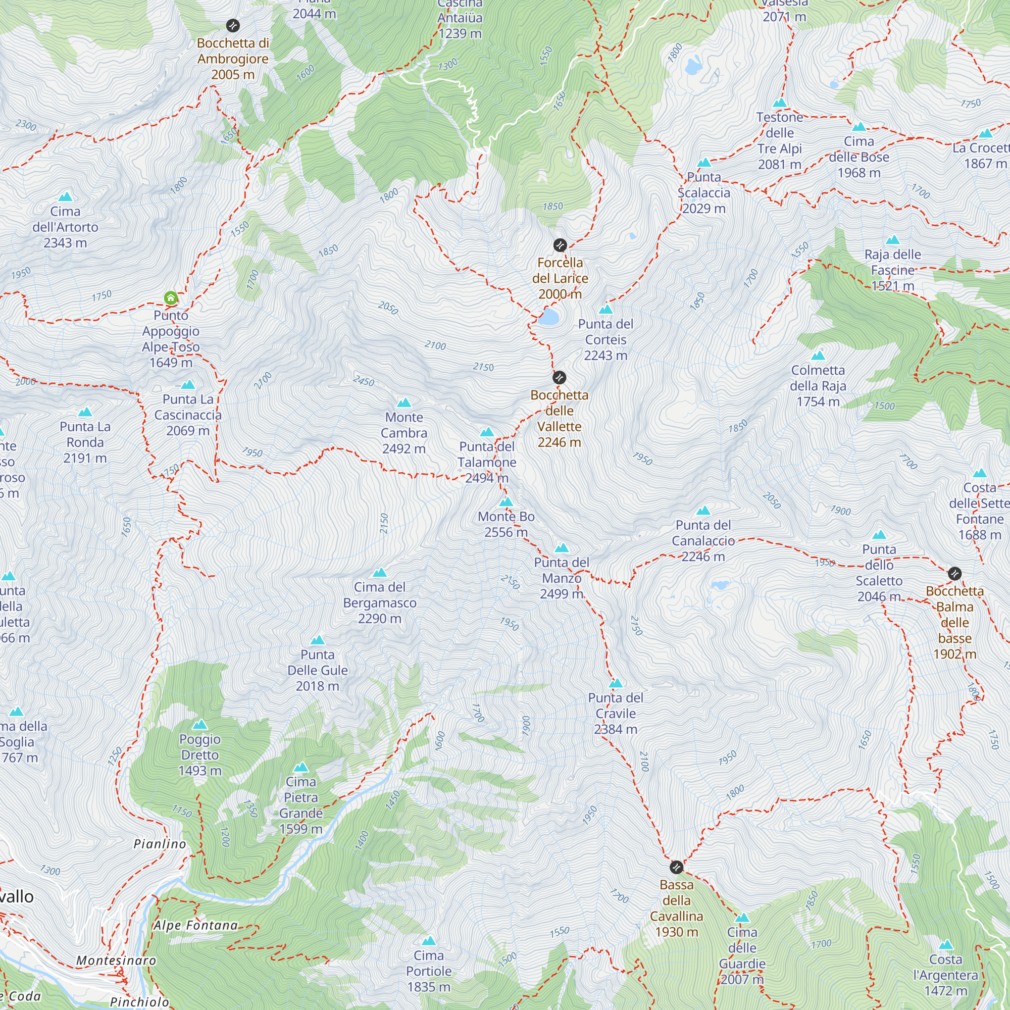 Bivacco Padre Mauro Antoniotti map