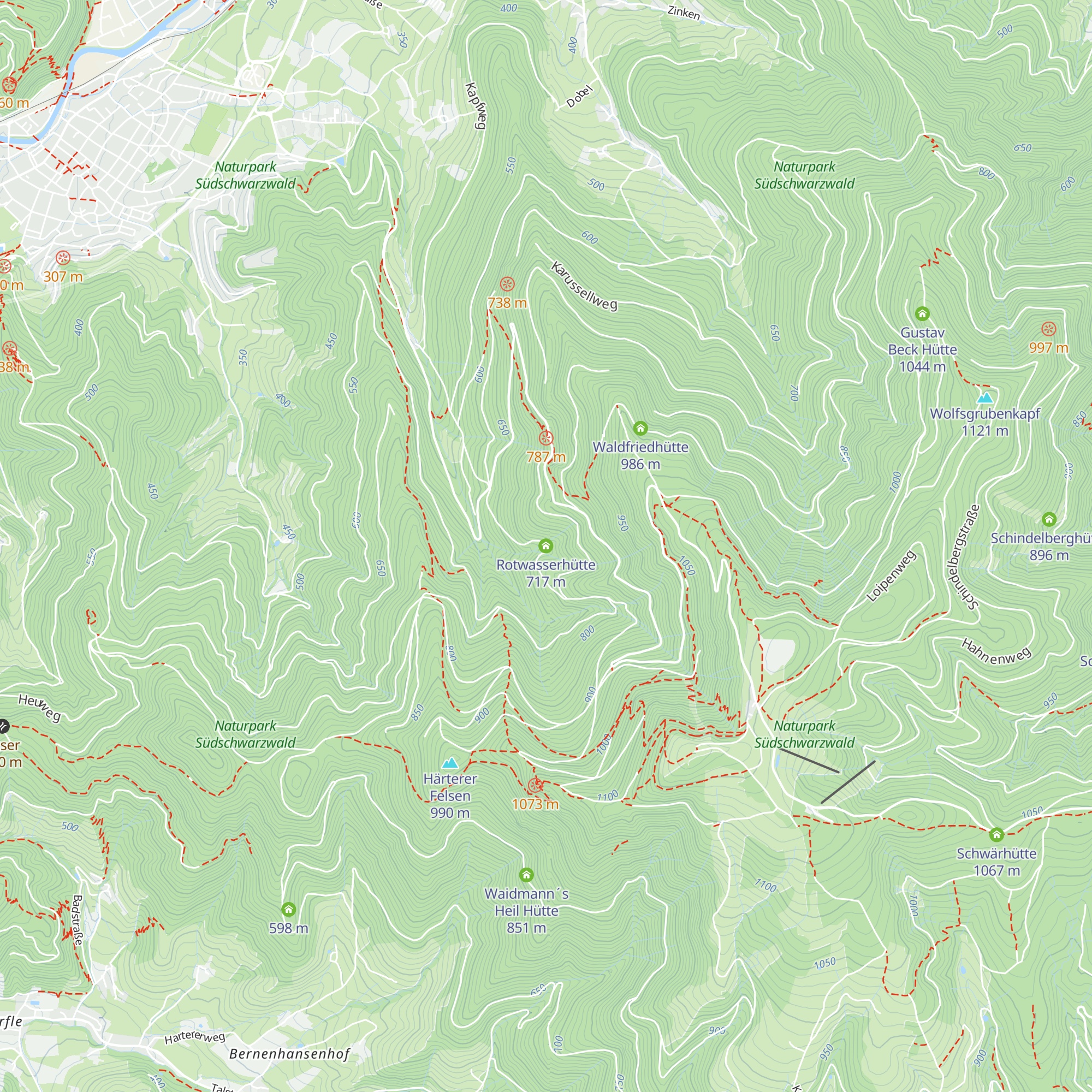 Rotwasserhütte map