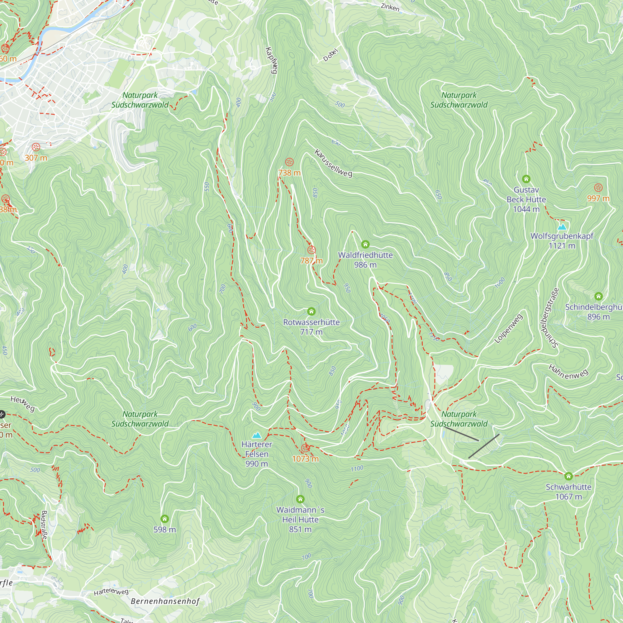 Rotwasserhütte map