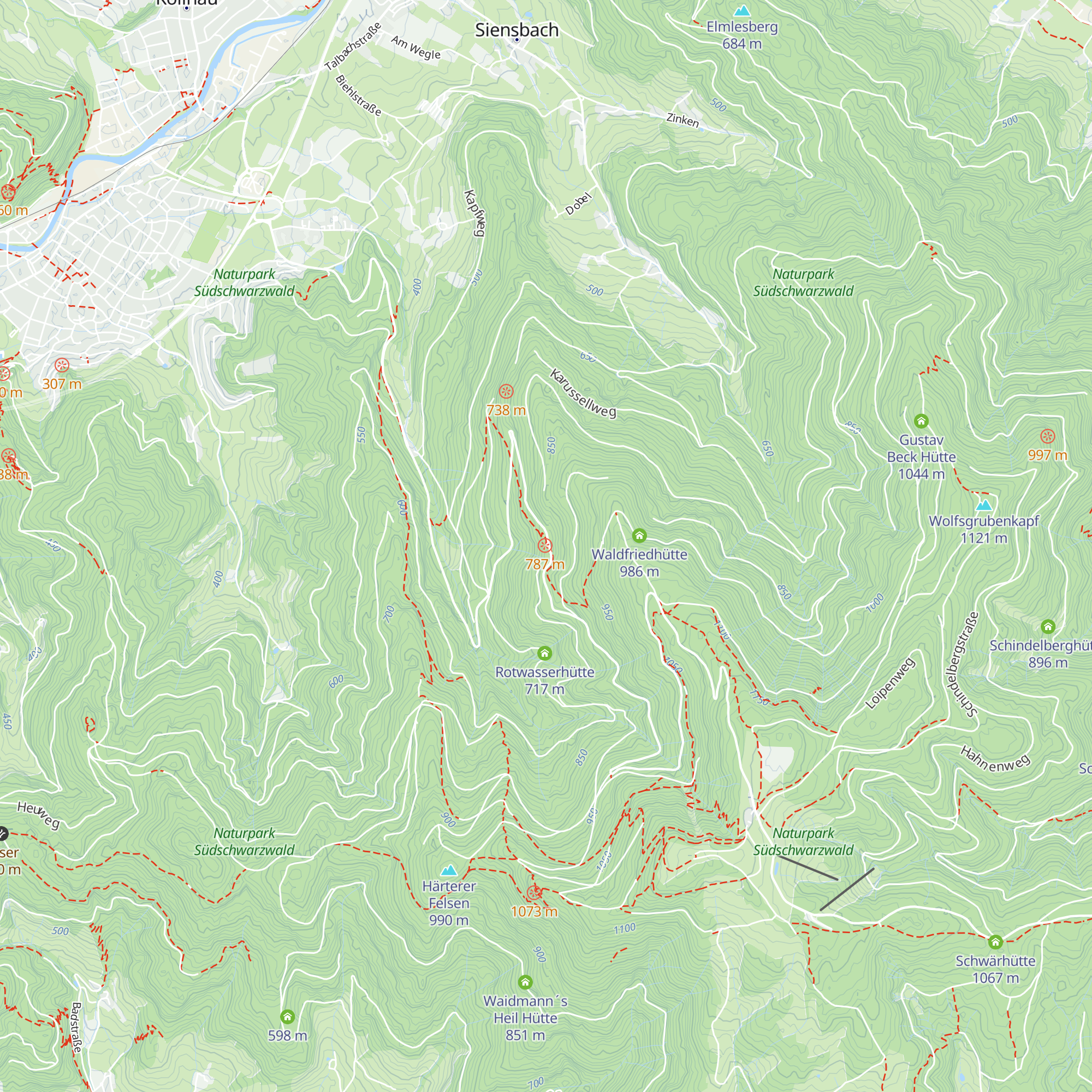 Gaisfelsenhütte/Alois-Rohrauer-Hütte map