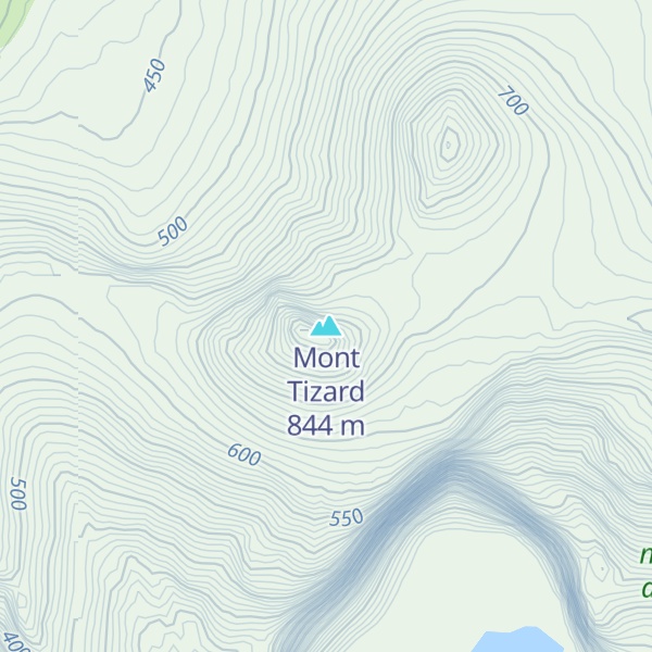 Map of Mont Tizard