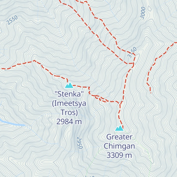 Map of "Galstuk" Tros Na Skalnom Podeme