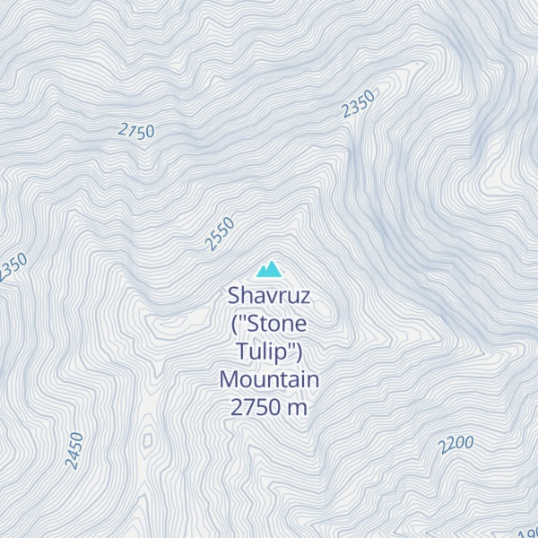 Map of Shavruz ("Stone Tulip") Mountain
