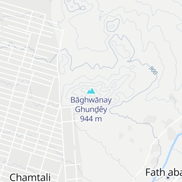 Map of Bāghwānay Ghunḏêy